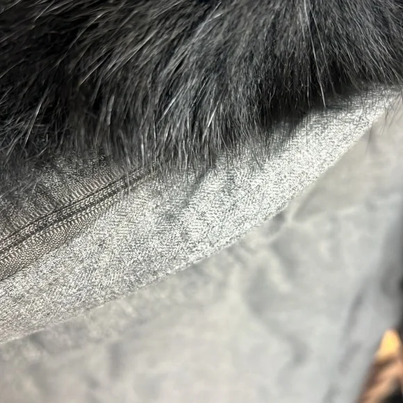 NWT,tahari mens real fur top puffer jacket light grey - Picture 11 of 17